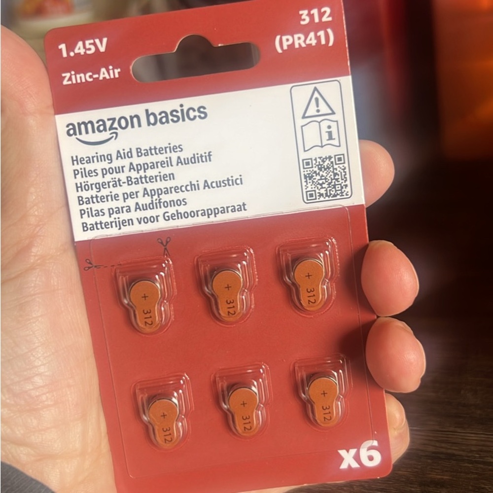 312 Zinc-Air Hearing Aid Batteries - Orange (6 Pack) 7 packs of 6 available!
